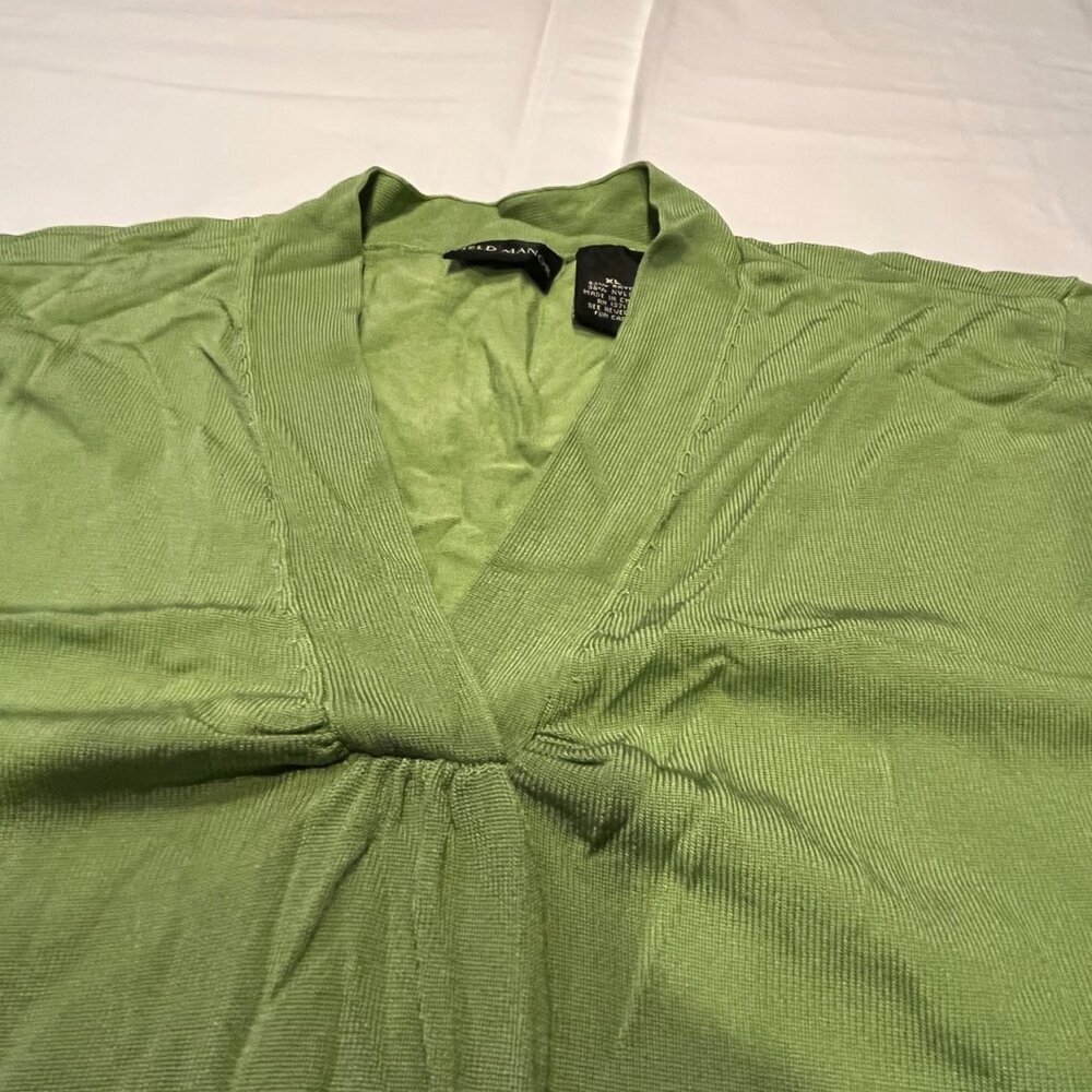 Field Manor beautiful green (lime/chartreuse) long-sleeve shirt - size XL - Picture 2 of 3